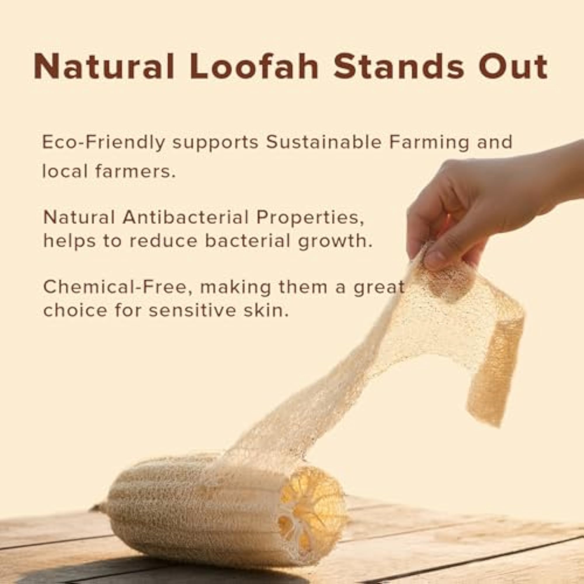 Natural Sun Dried Bath Loofah Rectangular (Pack of 2) Gift Bag